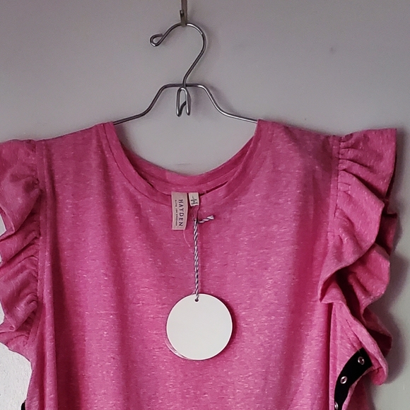 NWT! Hayden Womens Pink Short w/ Black Straps - Picture 5 of 8